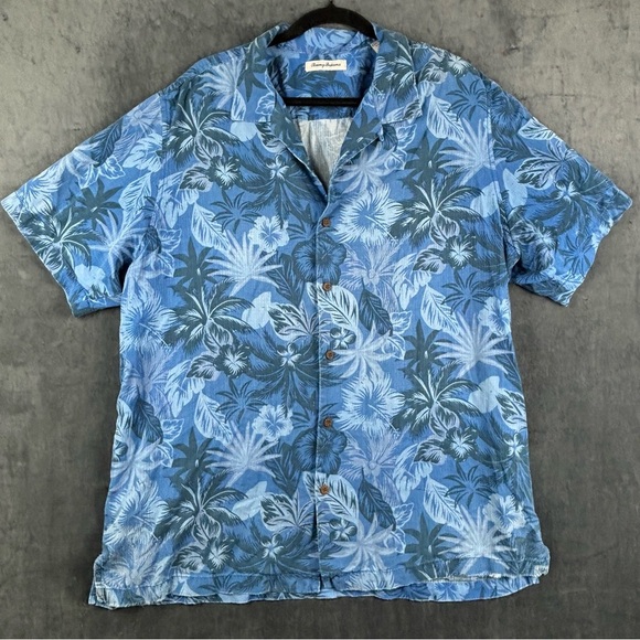 Tommy Bahama Men’s Tropical 100% Silk Casual Button Down Shirt Sz XLT - Picture 1 of 9